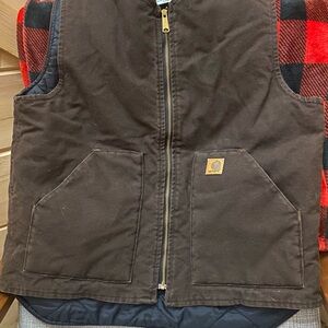 Carhartt Vest Duck Quilted Brown Men’s-L